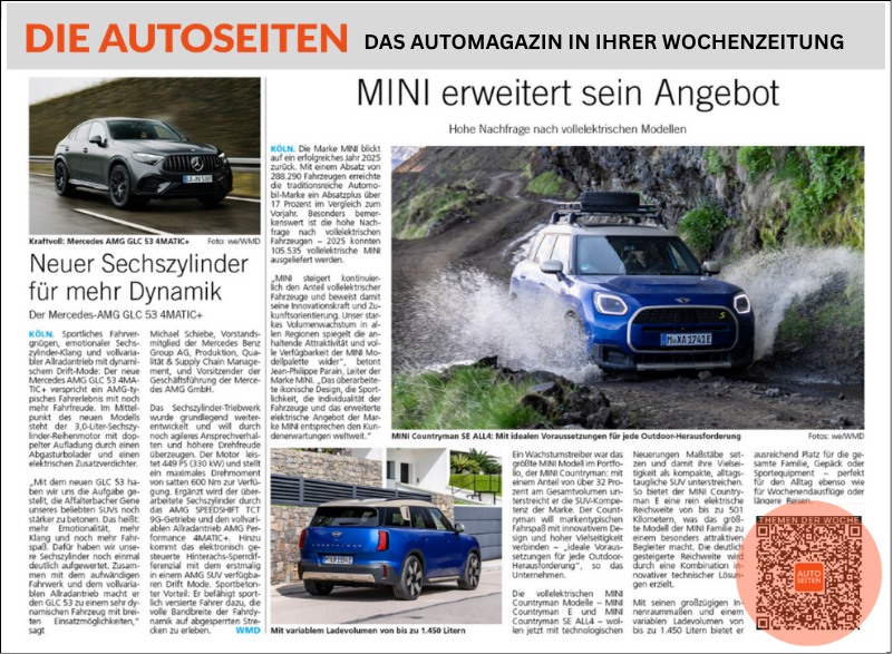 Das Automagazin in Ihrer Wochenzeitung